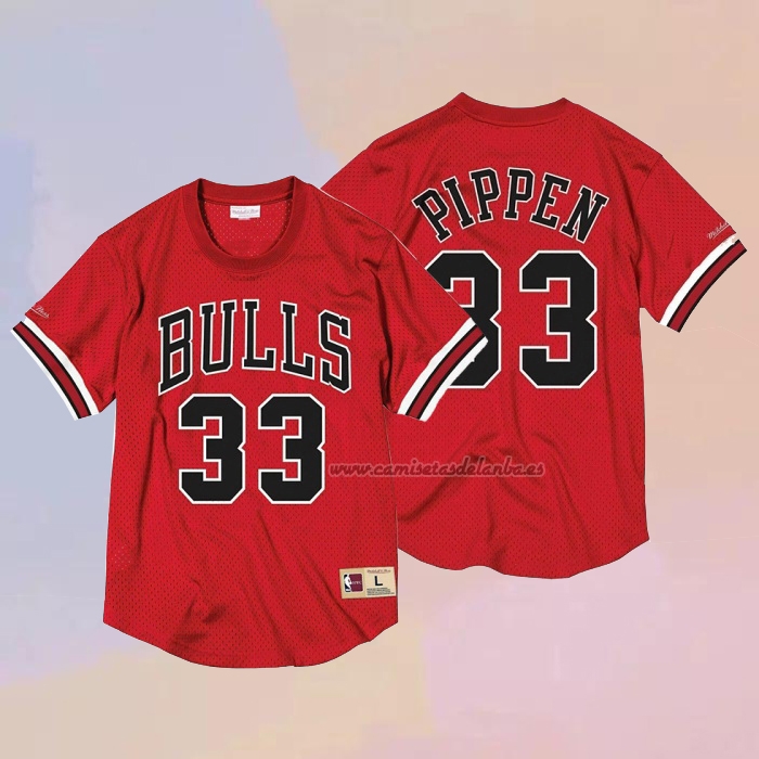 Camiseta Manga Corta Chicago Bulls Scottie Pippen NO 33 Rojo